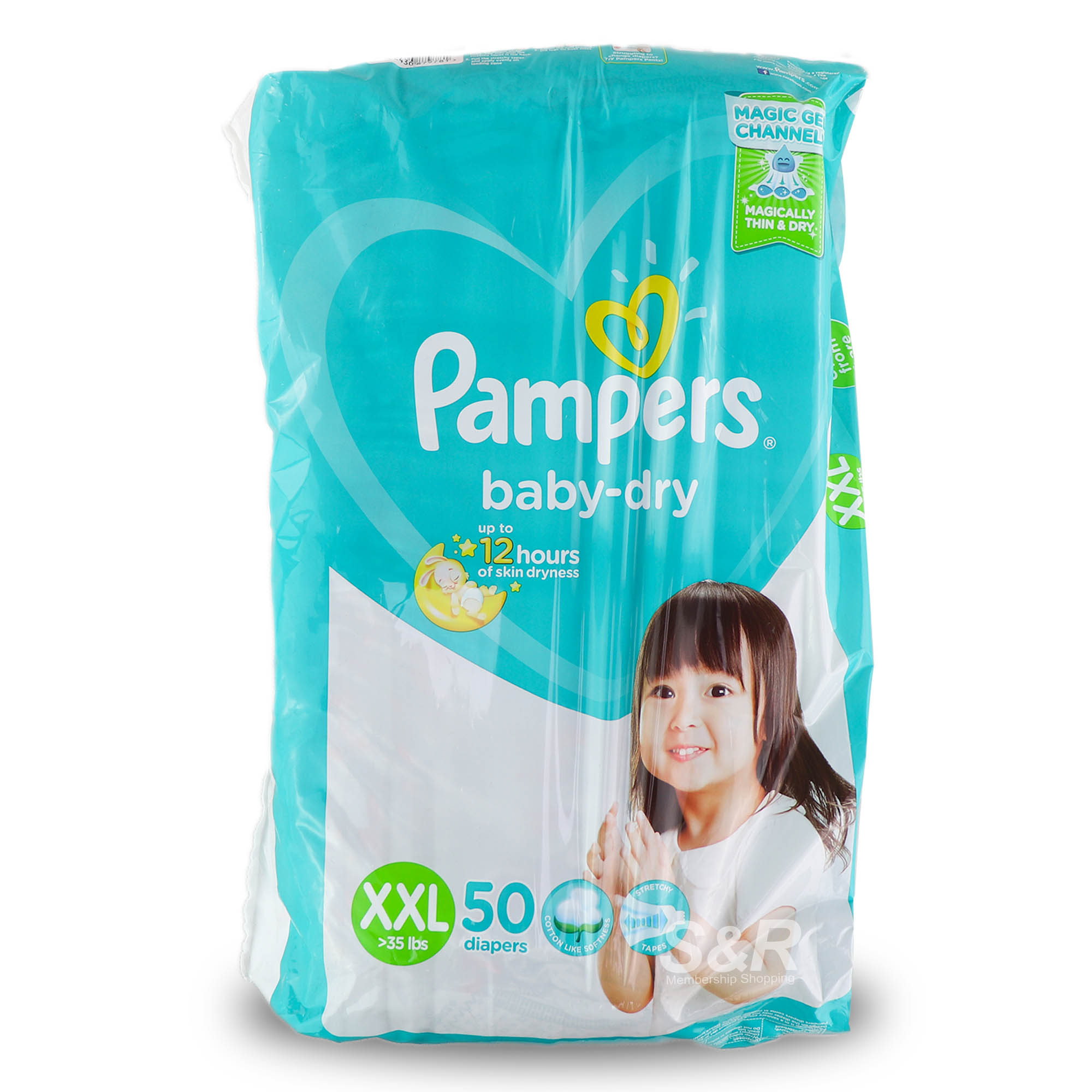 Pampers Baby Dry Taped Diapers XXL 50pcs